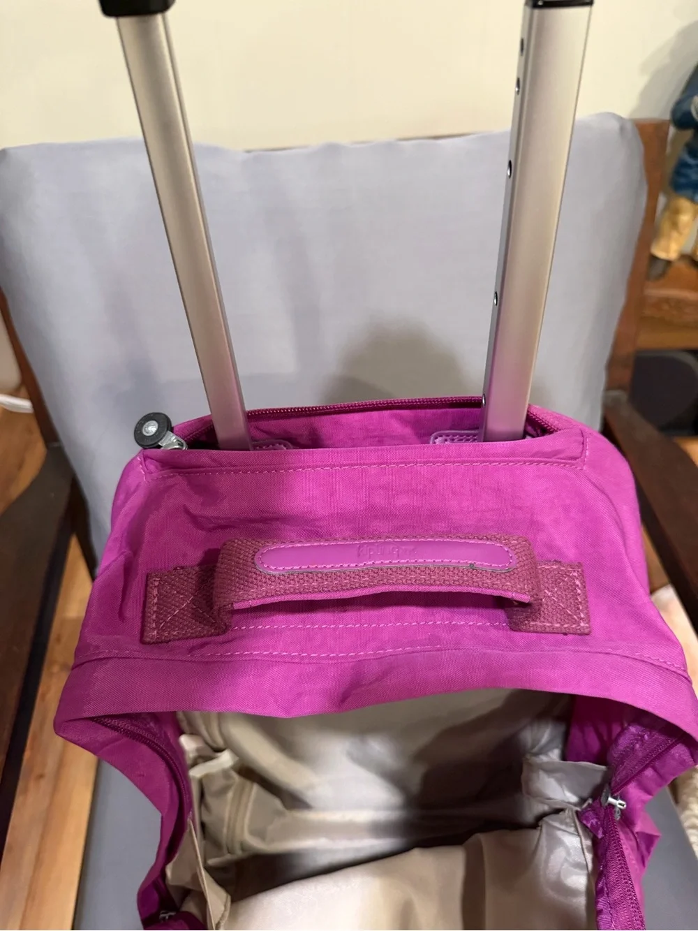 Kipling Magenta Nylon Backpack — Lightweight Everyday Bag